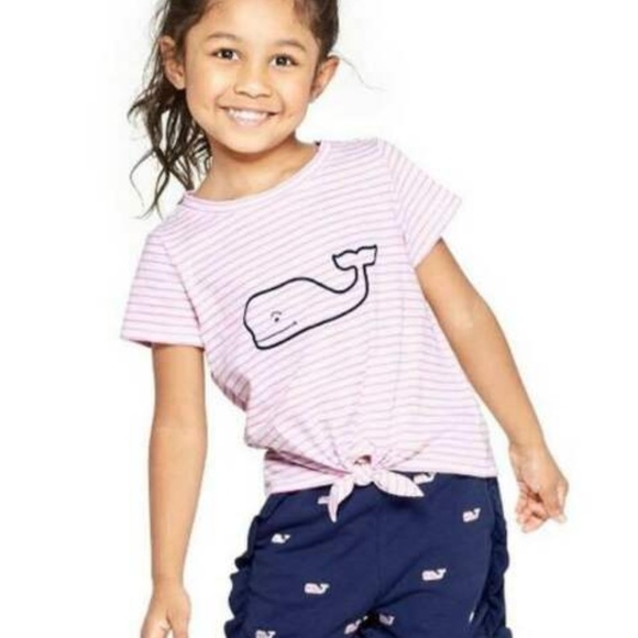 Vineyard Vines Girl Embroidered Whale Shorts - Picture 2 of 2